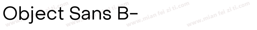 Object Sans B字体转换